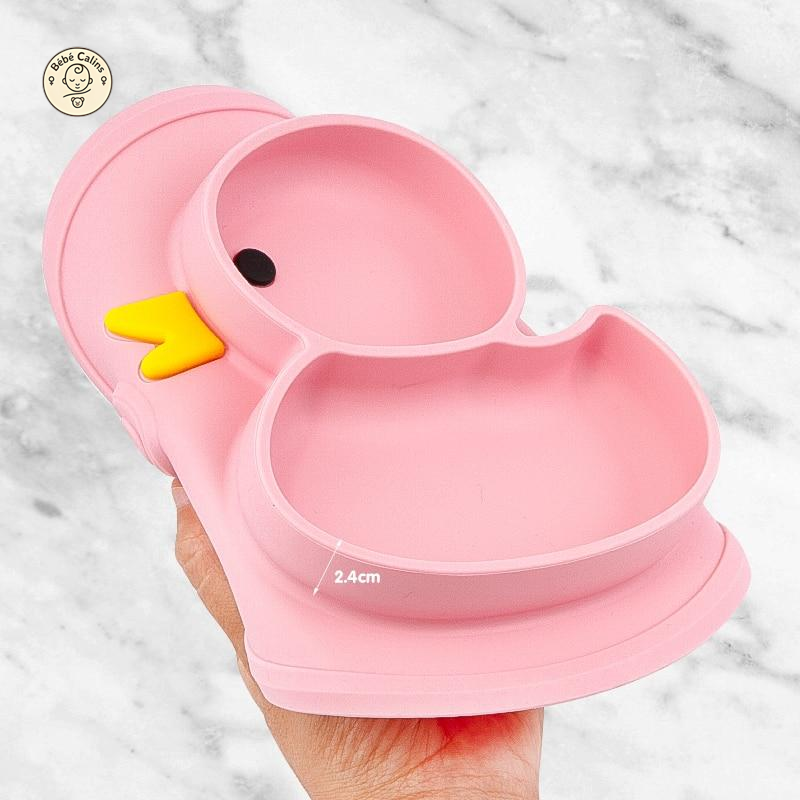Coffret Repas Bébé en Silicone Canard | Bébé Calins