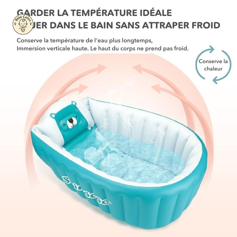 Baignoire Gonflable Bébé avec Confortable Siège - Bébé Calins