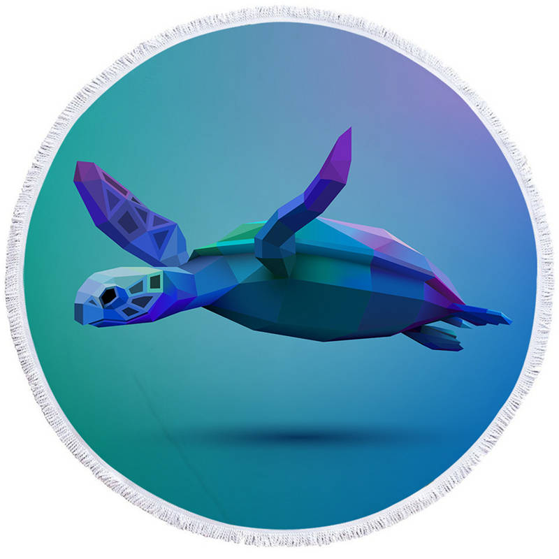 Serviette de Plage Tortue Ronde - Sunset