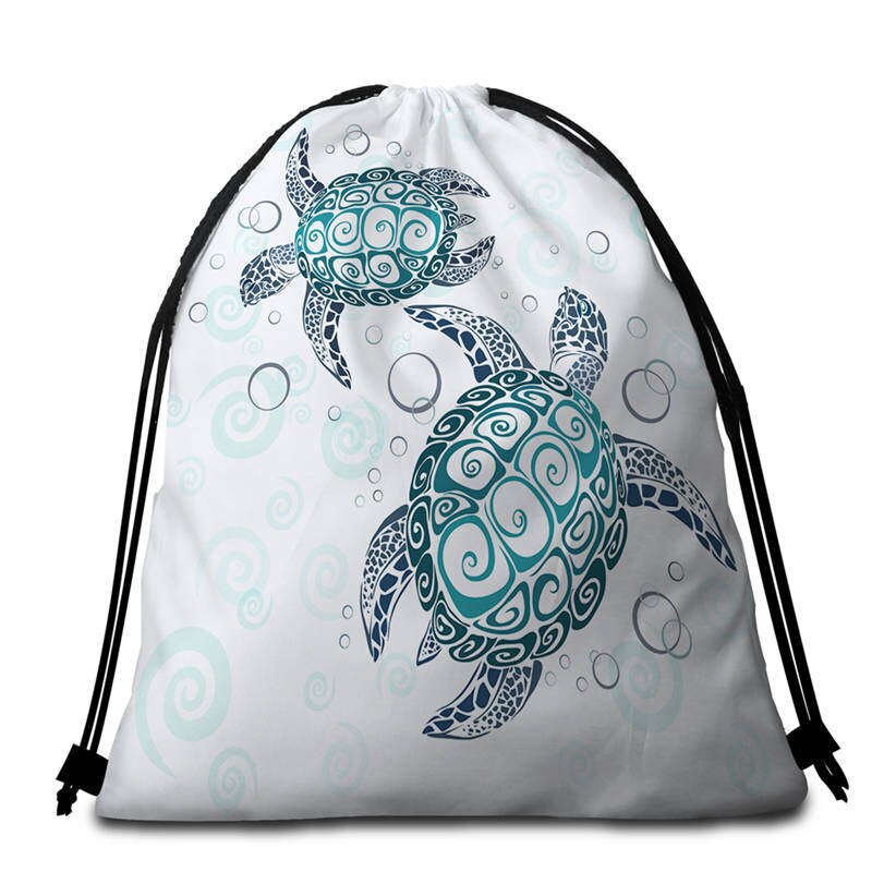 Serviette de Plage Ronde Tortue