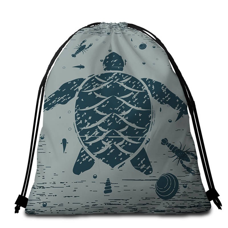 Serviette de Plage Tortue Ronde - Boisé