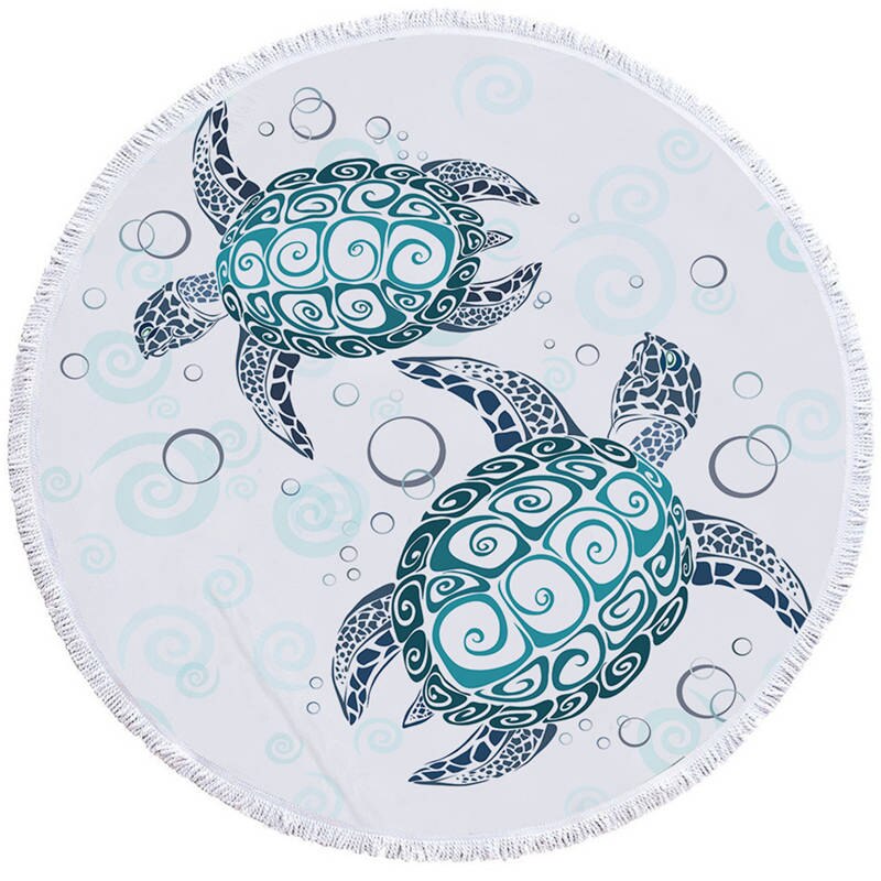 Serviette de Plage Ronde Tortue