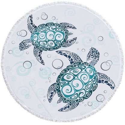 Serviette de Plage Ronde Tortue