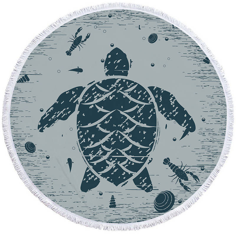 Serviette de Plage Tortue Ronde - Boisé