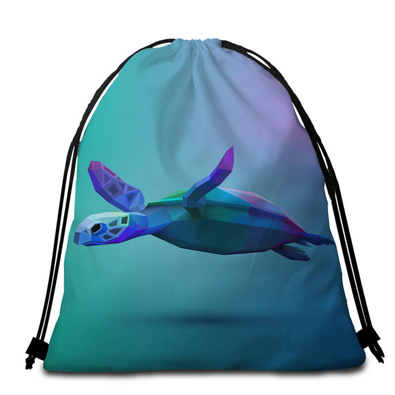 Serviette de Plage Tortue Ronde - Sunset
