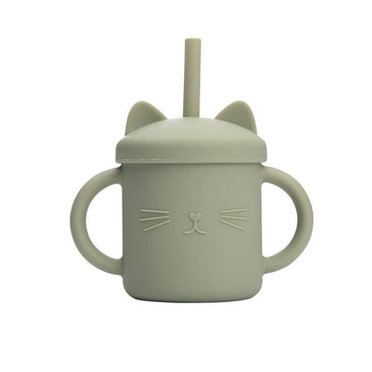 Tasse Paille en Silicone Chat | Bébé Calins
