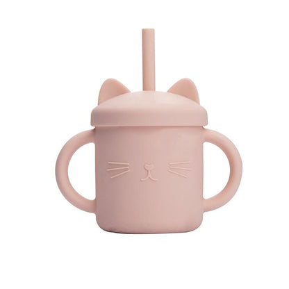 Tasse Paille en Silicone Chat | Bébé Calins