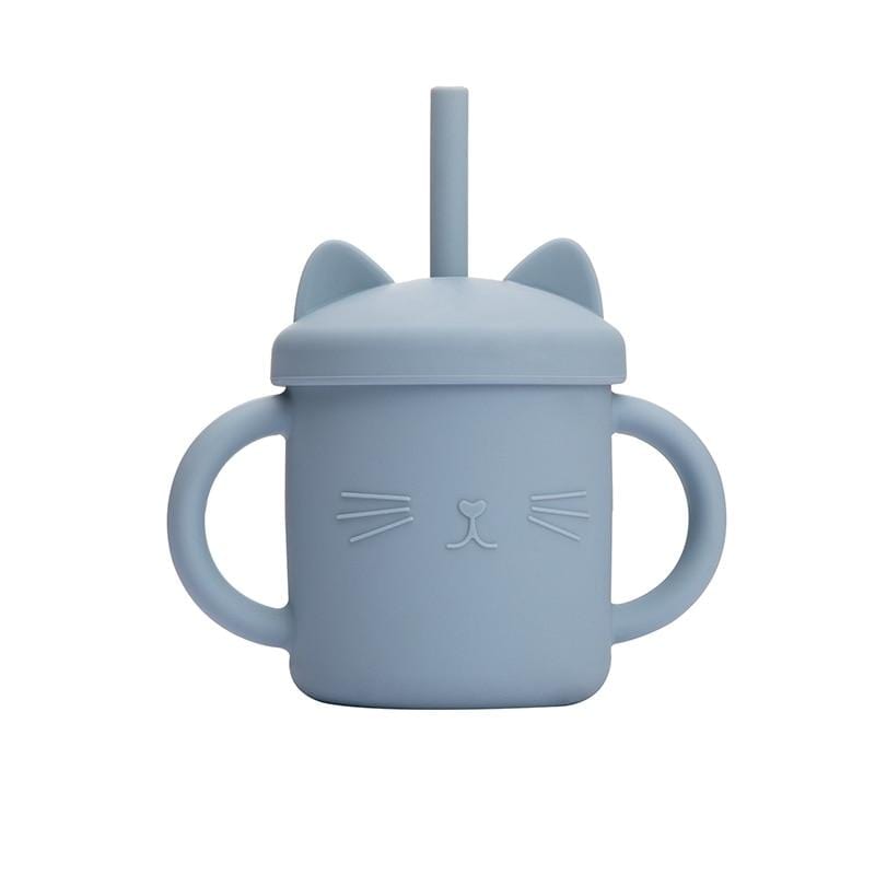 Tasse Paille en Silicone Chat | Bébé Calins