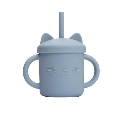 Tasse Paille en Silicone Chat | Bébé Calins