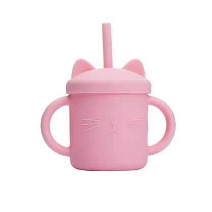 Tasse Paille en Silicone Chat | Bébé Calins