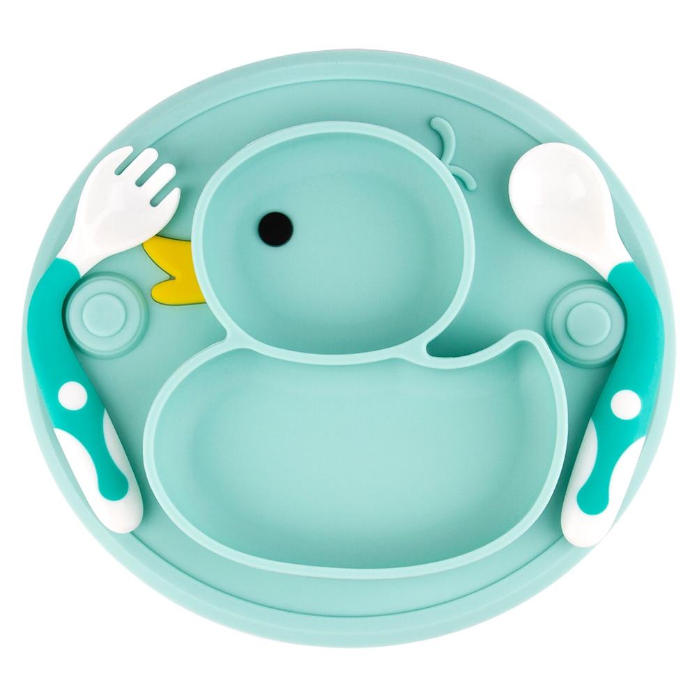 Coffret Repas Bébé en Silicone Canard | Bébé Calins