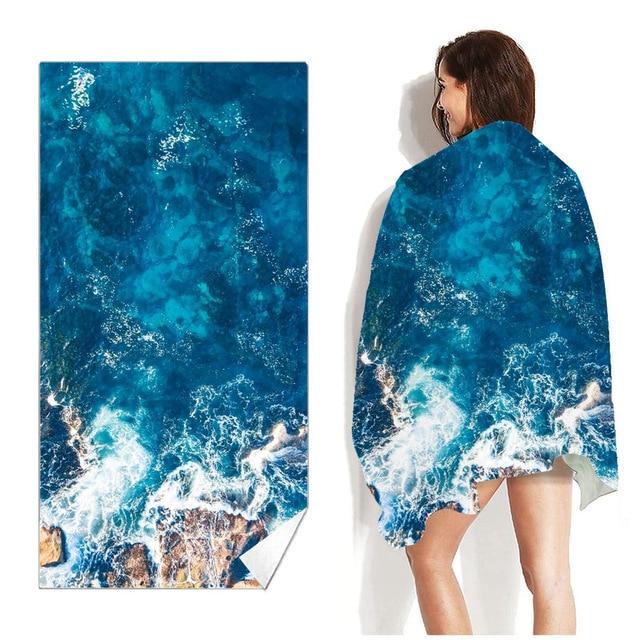 Grande serviette de plage<br>de l'océan