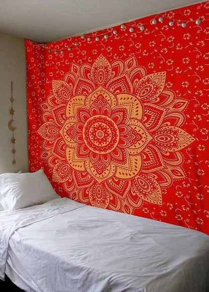 Grande serviette<Br>de décoration rouge