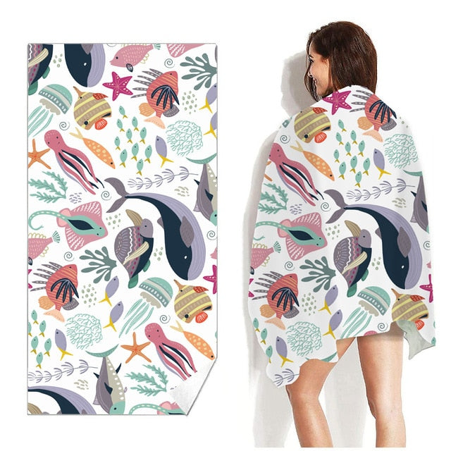 Grande serviette de plage<br>de l'océan