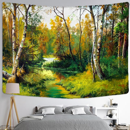 Grande serviette de plage<Br>dans la forêt