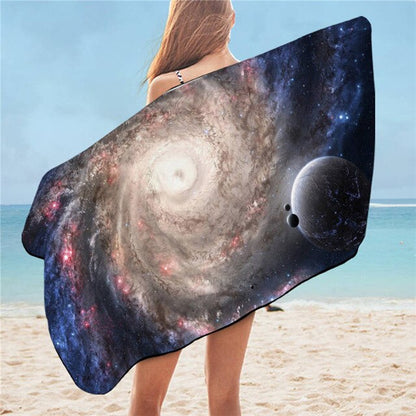 Grande serviette<br>de plage spatiale