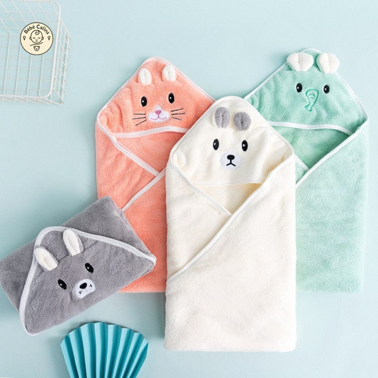 Luxueuse cape de bain en coton biologique pour bébé