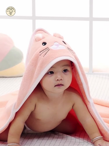 Luxueuse cape de bain en coton biologique pour bébé