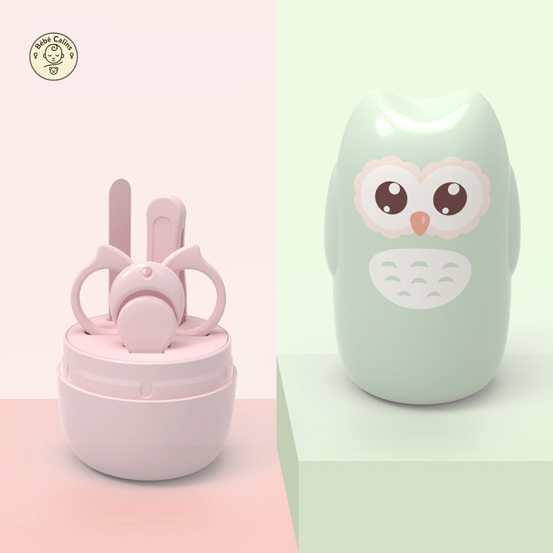 Trousse de soins pour bébé en adorable boîte hibou