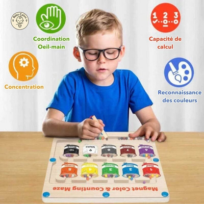 MaxiMath - Jeu de labyrinthe magnétique Montessori