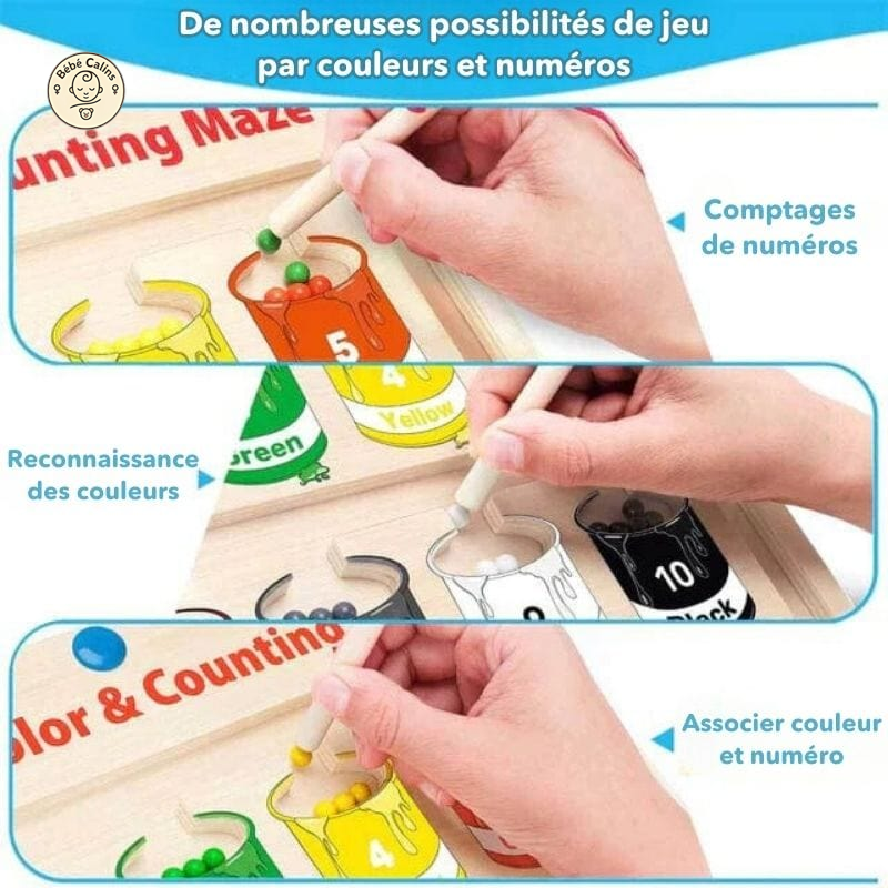 MaxiMath - Jeu de labyrinthe magnétique Montessori