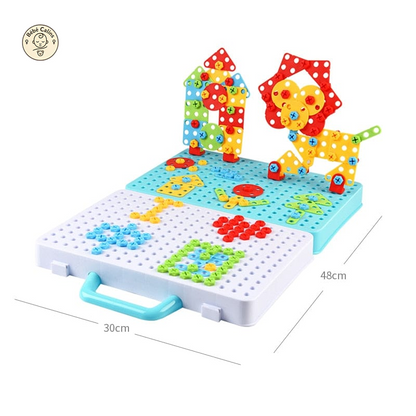 Jeu de construction électrique à visser 3D pour enfants