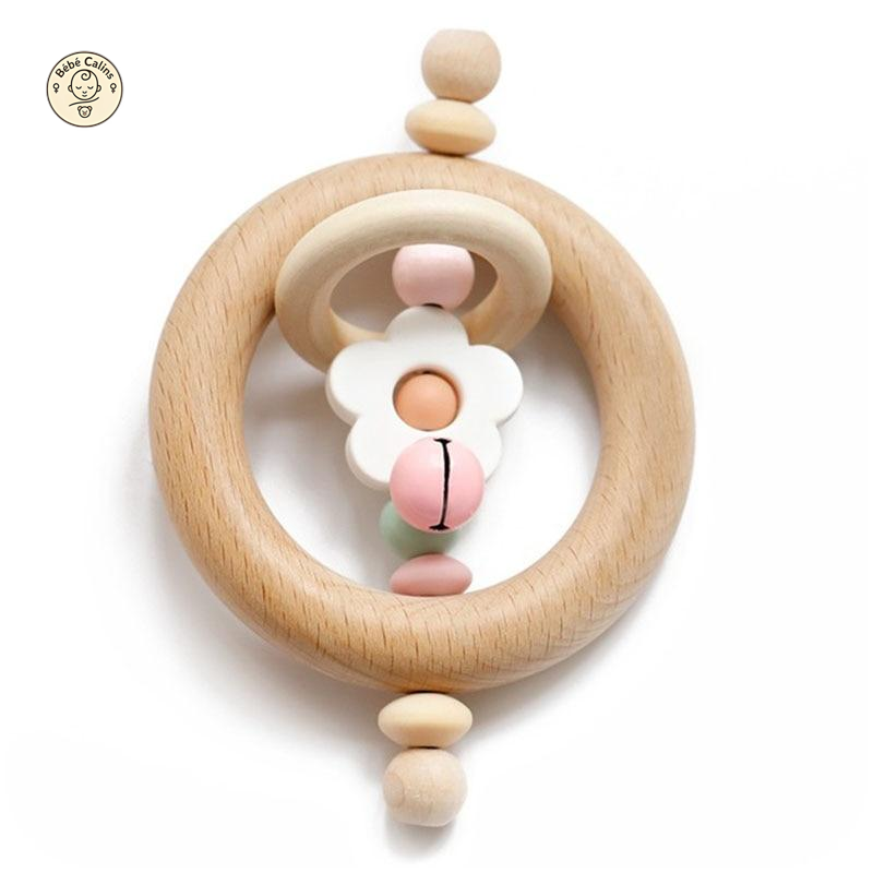 Coffret Jeux en Bois 3 Pièces avec Hochet