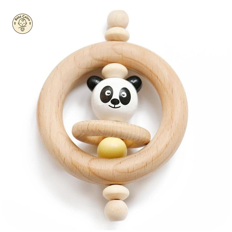 Coffret Jeux en Bois 3 Pièces avec Hochet