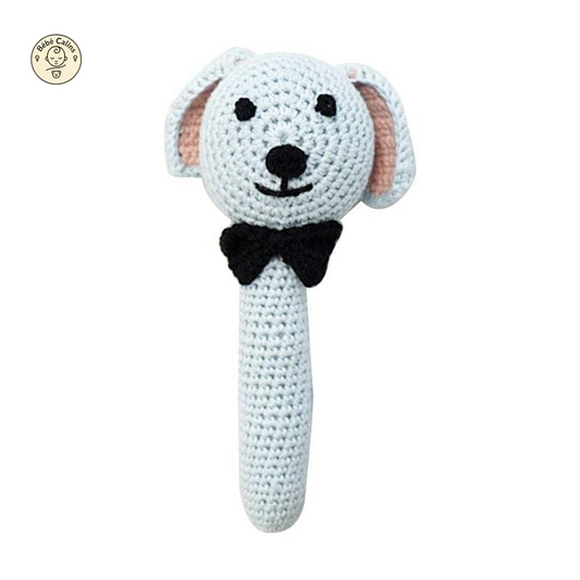 Hochet Chien en Coton Tricoté