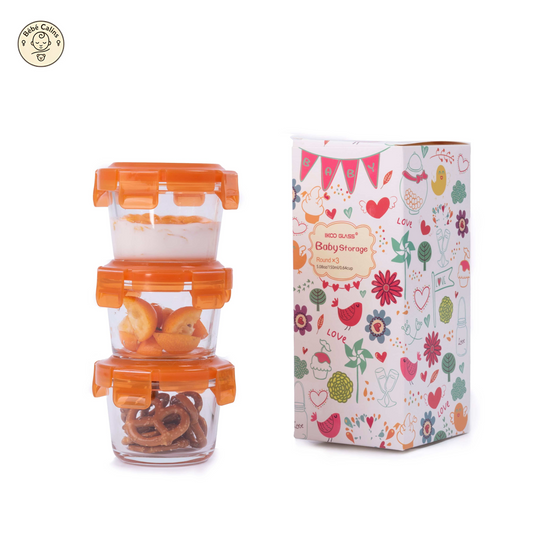 Petits pots bébé en verre (3 pièces)