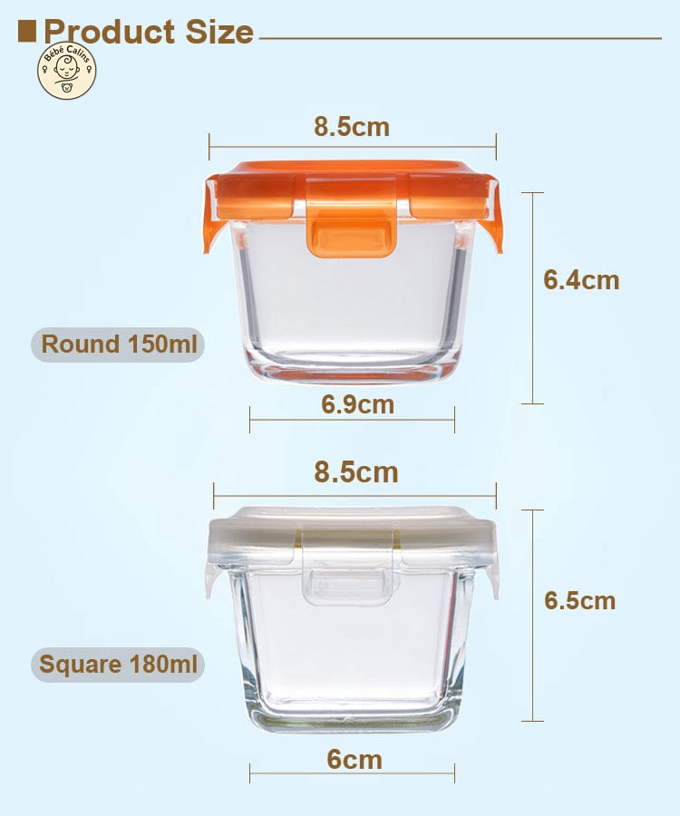 Petits pots bébé en verre (3 pièces)