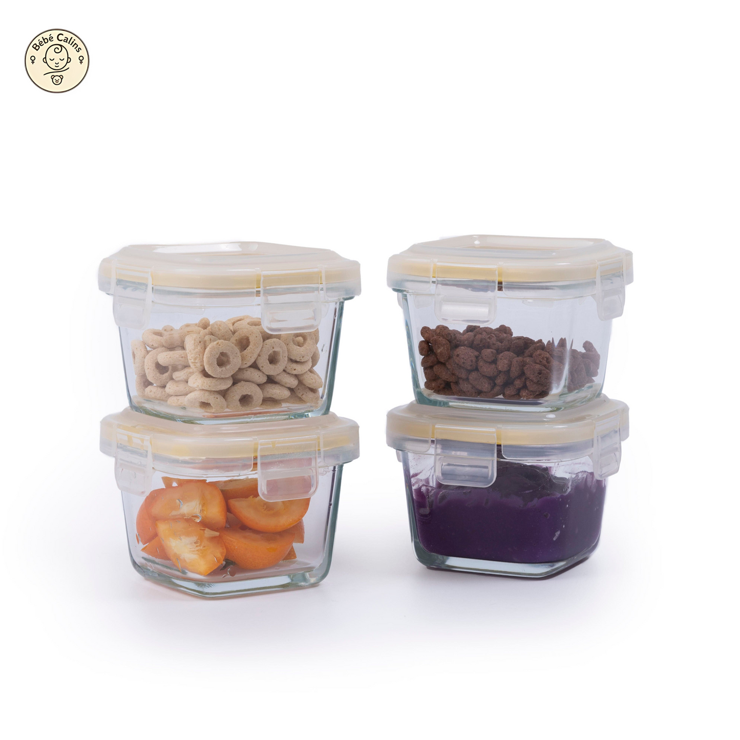 Petits pots bébé en verre (3 pièces)