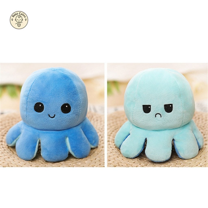 Peluche Poulpe Réversible Deux Couleurs à l'Humeur Changeante