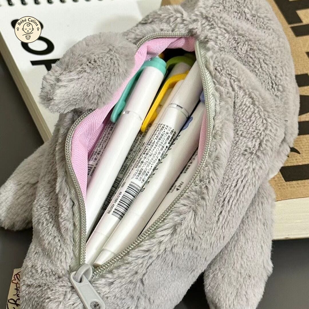 Trousse kawaii requin en peluche