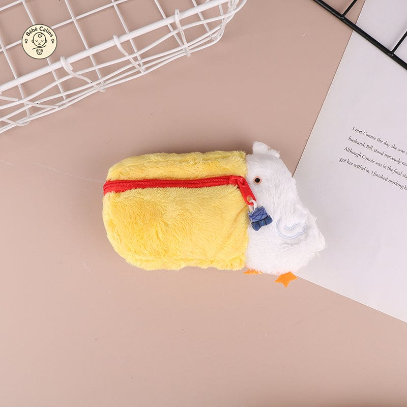 Trousse kawaii pelican en peluche