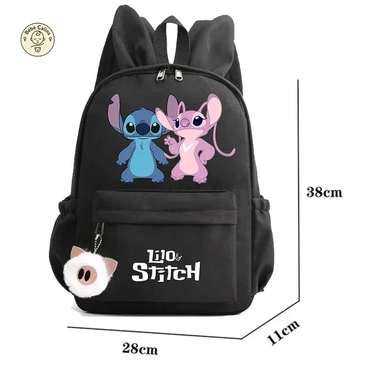 Cartable Stitch Éblouissant avec Porte-Clé Pratique