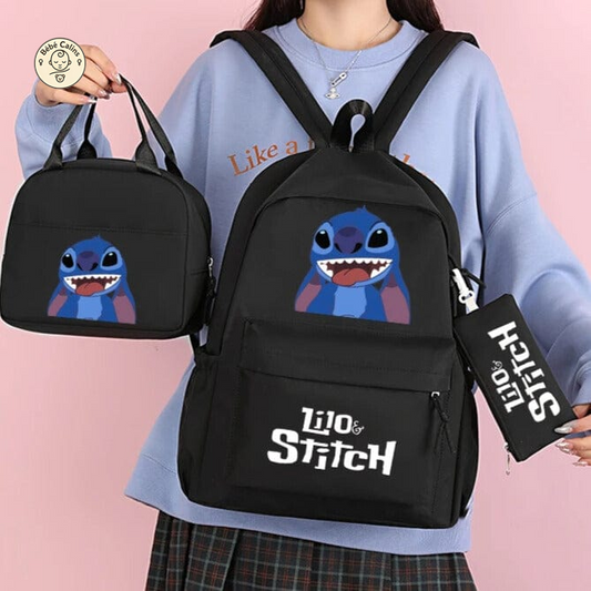 Stylish 3-Piece Stitch Set Backpack