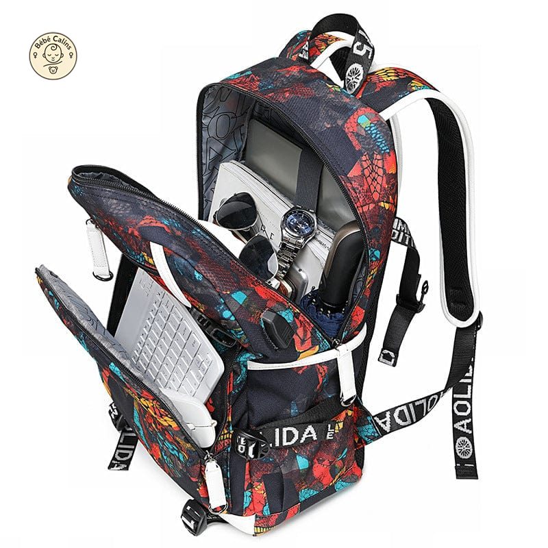 Cartable Minecraft avec Poches Pratiques pour un Style Écolier Unique