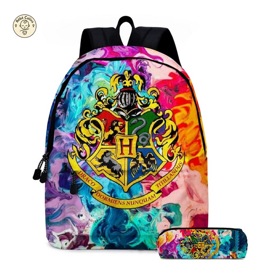 Cartable Magique Harry Potter Coloré avec Trousse Inclus !