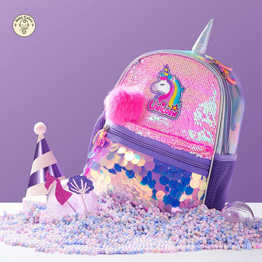 Cartable réversible licorne en sequins scintillants