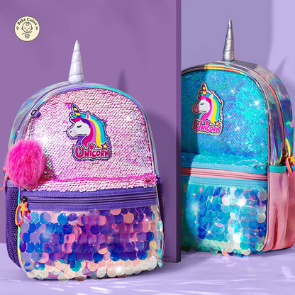 Cartable réversible licorne en sequins scintillants
