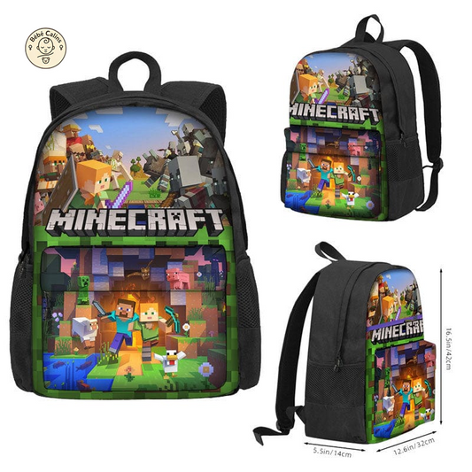Sac à dos Minecraft - Scènes Épiques du Jeu