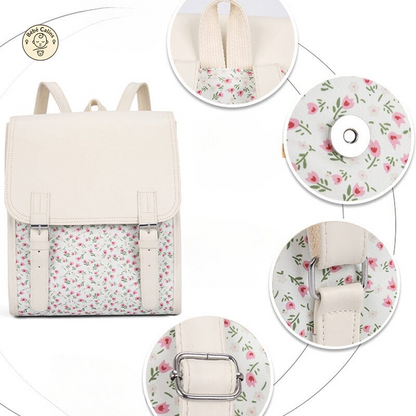 Sac à dos fleuri de 34 cm - élégance et style!