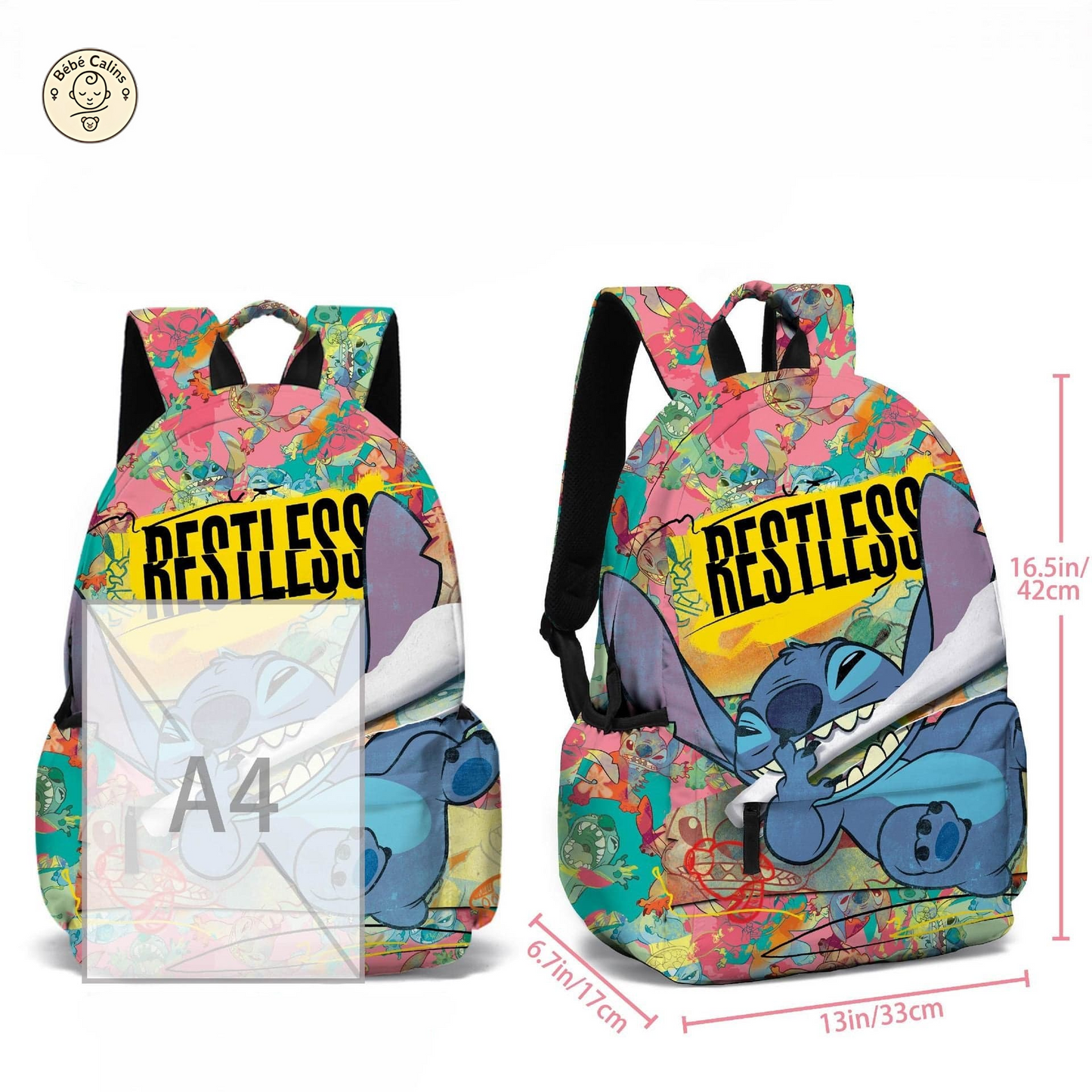 Cartable Coloré Léger à Motifs Tissés