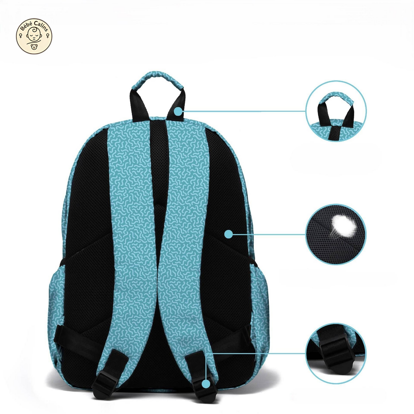Cartable Coloré Léger à Motifs Tissés