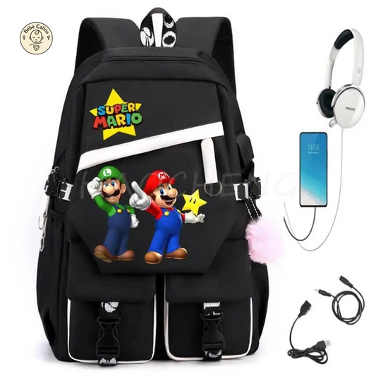 Cartable Mario Intelligent à Grande Capacité - Idéal pour Tous Vos Besoins !