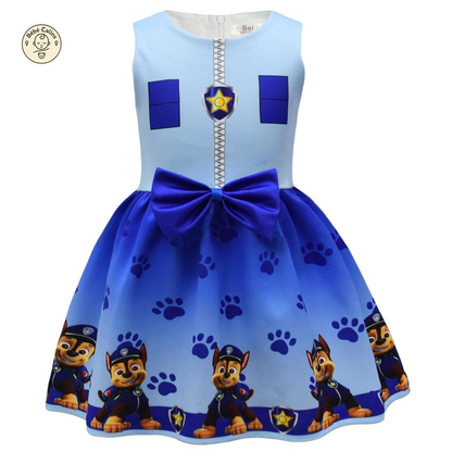 Déguisement robe pat patrouille fille avec cape et masque