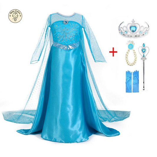Déguisement reine des neiges robe et accessoires
