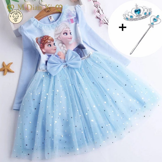 Déguisement reine des neiges avec accessoires