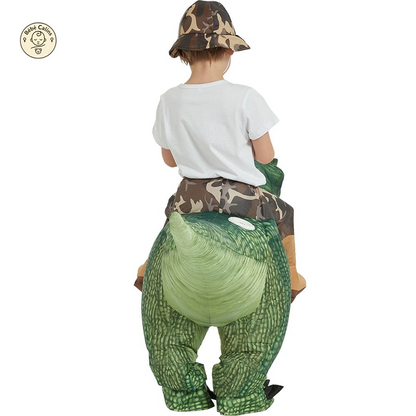 Déguisement dinosaure monture gonflable carnaval